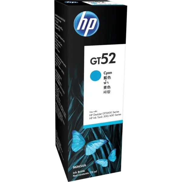 HP GT52 Cyan Original Ink Bottle (M0H54AE)